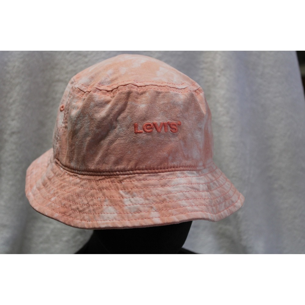 Levis Pink Tie Dye Bucket Hat Embroidered Logo Cotton Sun Hat L/X